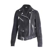 Pre-owned Suede outerwear Burberry Vintage , Black , Dames