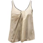 Pre-owned Silk tops Armani Pre-owned , Beige , Dames