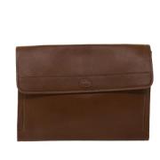 Pre-owned Leather clutches Valentino Vintage , Brown , Dames