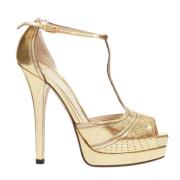 Pre-owned Leather heels Fendi Vintage , Yellow , Dames