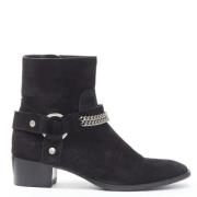 Pre-owned Suede boots Saint Laurent Vintage , Black , Dames