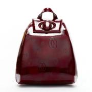 Pre-owned Leather backpacks Cartier Vintage , Red , Dames