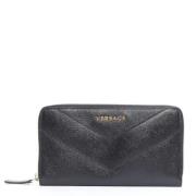 Pre-owned Leather wallets Versace Pre-owned , Black , Dames