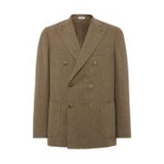 Luxe Wol K-Jacket Boglioli , Beige , Heren