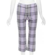 Pre-owned Cotton bottoms Burberry Vintage , Purple , Dames