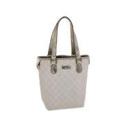 Pre-owned Canvas handbags Gucci Vintage , White , Dames