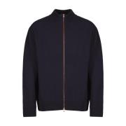 Gewassen Wol Blauw Marineblauw Bomber Zip President's , Black , Heren