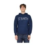 Gebreide hoodie met St. Barth borduursel MC2 Saint Barth , Blue , Here...