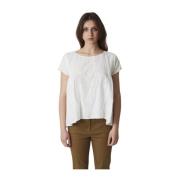 Korte Mouw Blouse Manila Grace , White , Dames