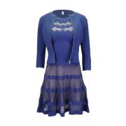 Pre-owned Fabric dresses Alaïa Pre-owned , Blue , Dames