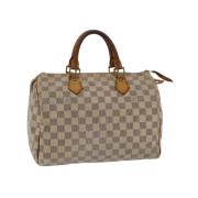 Pre-owned Canvas handbags Louis Vuitton Vintage , White , Dames