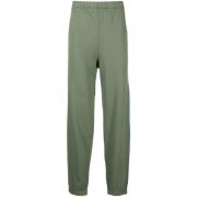 Groene Fleece Sweatpants met Elastische Taille ERL , Green , Heren