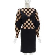 Pre-owned Wool dresses Louis Vuitton Vintage , Black , Dames