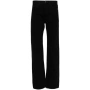Zwarte Denim Jeans met Rechte Pijpen Amish , Black , Dames