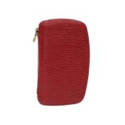 Pre-owned Leather wallets Louis Vuitton Vintage , Red , Dames