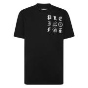 Klassiek Katoenen T-Shirt Plein Sport , Black , Heren