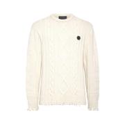 Stijlvolle Sweater voor Heren Philipp Plein , White , Heren