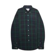 Zwarte Watch Tartan Flanellen Overhemd Portuguese Flannel , Green , He...