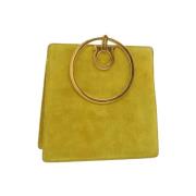 Pre-owned Suede handbags Salvatore Ferragamo Pre-owned , Yellow , Dame...