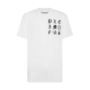 Stijlvolle T-shirts voor mannen en vrouwen Philipp Plein , White , Her...