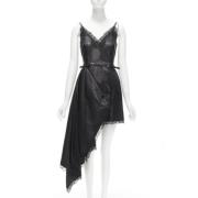 Pre-owned Leather dresses Alexander McQueen Pre-owned , Black , Dames