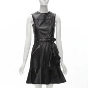 Pre-owned Leather dresses Alexander McQueen Pre-owned , Black , Dames