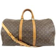 Gebruikte Weekendtas, Fh8911, Lengte: 22 Louis Vuitton Vintage , Brown...