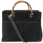 Suède Vintage Tassen Gucci Vintage , Black , Dames