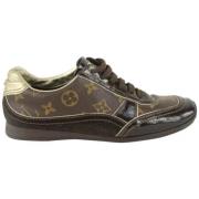 Tijdloze leren sneakers Louis Vuitton Vintage , Brown , Dames