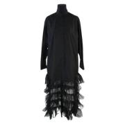 Voldoende polyester jurken Valentino Vintage , Black , Dames
