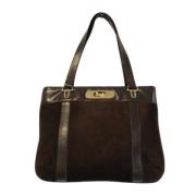 Voorafgaand lederen schoudertas Celine Vintage , Brown , Dames