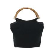 Pre-owned Canvas handbags Gucci Vintage , Black , Dames