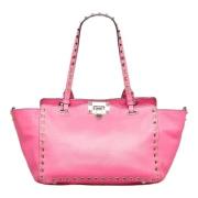 Pre-owned Leather shoulder-bags Valentino Vintage , Pink , Dames