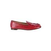 Pre-owned Leather flats Aquazzura Pre-owned , Red , Dames