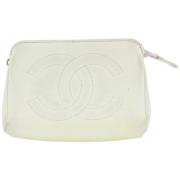 Gebruikte koppeling, goede staat Chanel Vintage , White , Dames