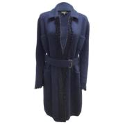 Pre-owned Cashmere outerwear Chanel Vintage , Blue , Dames