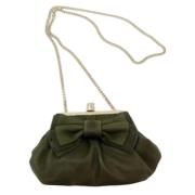 Preated canvas schouderzakken Valentino Vintage , Green , Dames