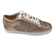 Pre-owned Leather sneakers Jimmy Choo Pre-owned , Gray , Dames