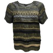 Pre-owned Silk tops Chanel Vintage , Black , Dames