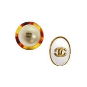 Pre-owned Metal chanel-jewelry Chanel Vintage , White , Dames