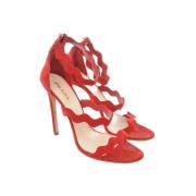Pre-owned Suede heels Prada Vintage , Red , Dames