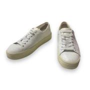 Pre-owned Leather sneakers Saint Laurent Vintage , White , Dames