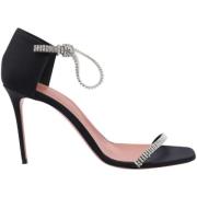 Leather heels Amina Muaddi , Black , Dames