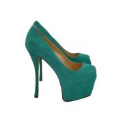 Pre-owned Suede heels Giuseppe Zanotti Pre-owned , Green , Dames