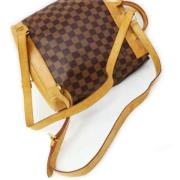 Tweedehands Canvas Damier tas Louis Vuitton Vintage , Brown , Unisex