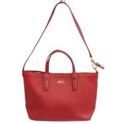 Rode Leren Schoudertas Bally Pre-owned , Red , Dames