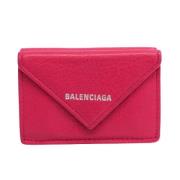 Pre-owned Leather wallets Balenciaga Vintage , Pink , Dames