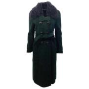 Pre-owned Wool outerwear Coach Pre-owned , Green , Dames