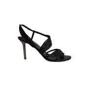 Pre-owned Leather heels Sergio Rossi Pre-owned , Black , Dames