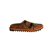 Pre-owned Leather sandals Dries van Noten Pre-owned , Brown , Dames